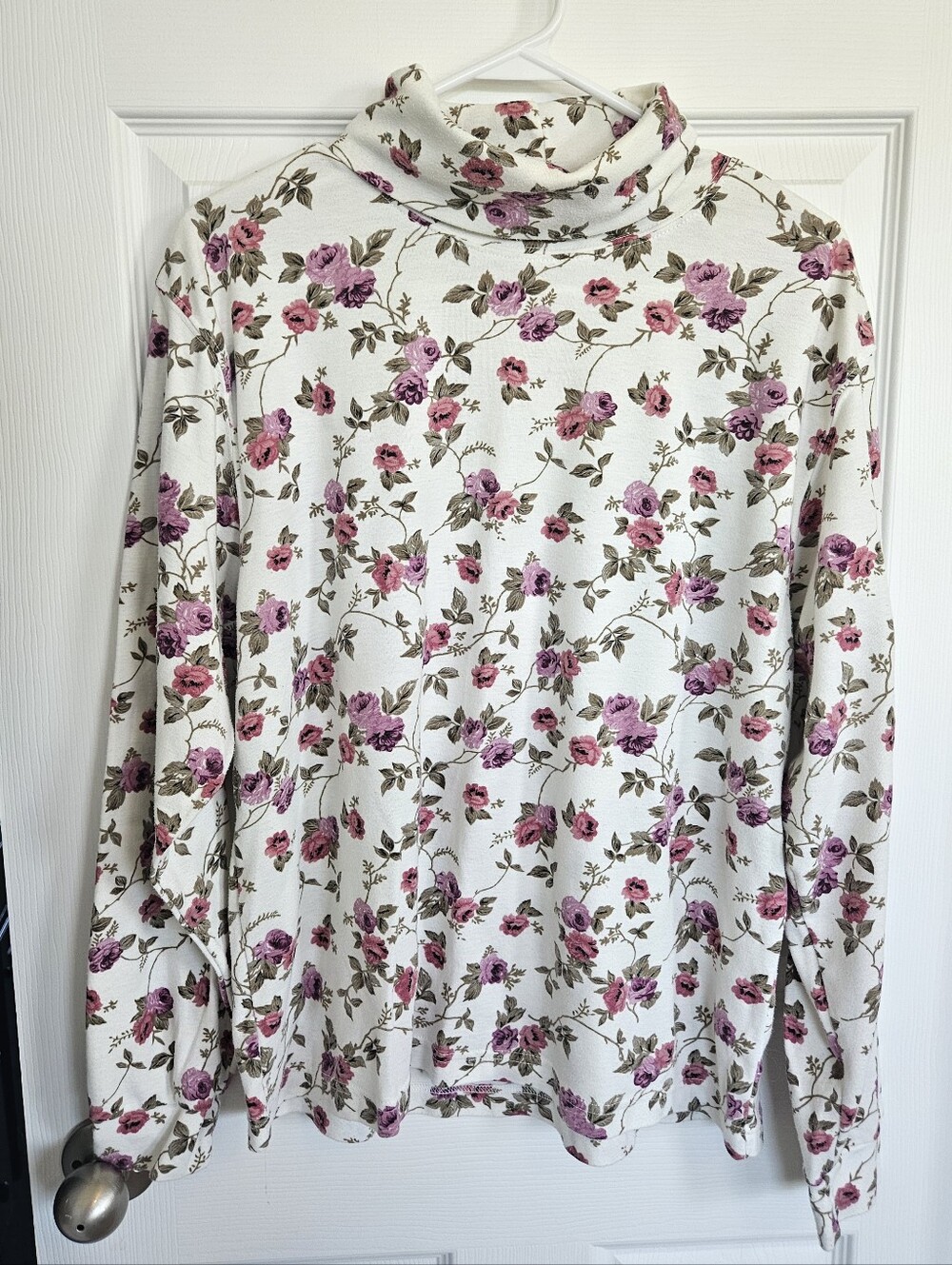 Carolyn Taylor Floral Turtleneck